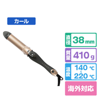 アゲツヤ セラミックカールヘアアイロンII(38mm) ゴールド・ブラック Agetuya 38mm AG-9002-38