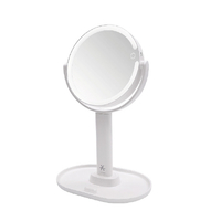 オルゴ スマホスタンド付き LED ミラー VENUSiS ホワイト VML-4200-5X(W)